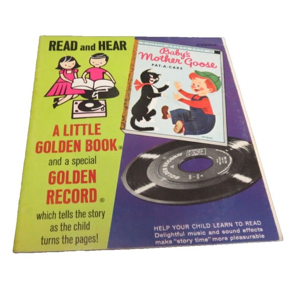 Baby's Mother Goose A Little Golden Read and Hear with 45 RPM Record 1948 - Picture 1 of 10
